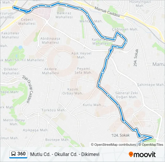 360 Bus Line Map