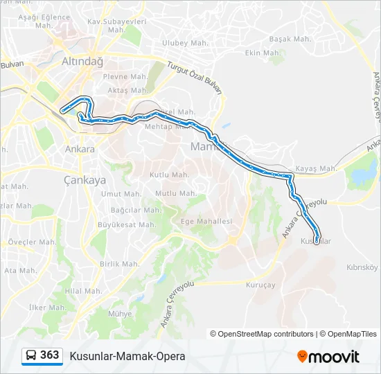 363 Bus Line Map