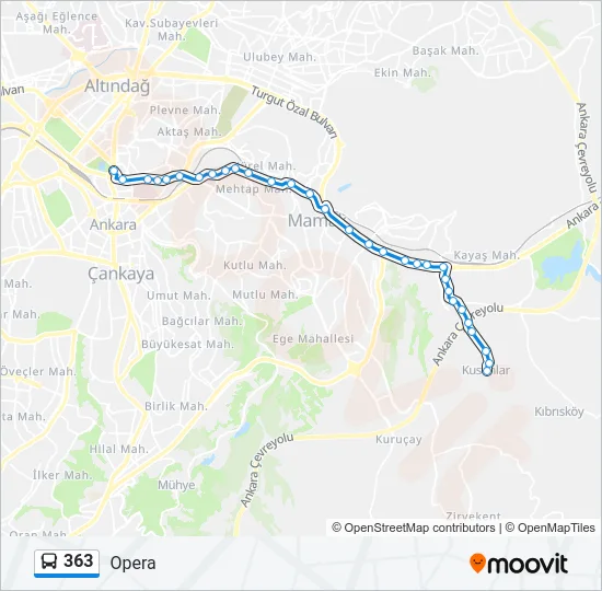 363 Bus Line Map