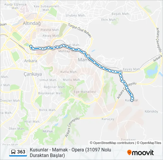 363 Bus Line Map
