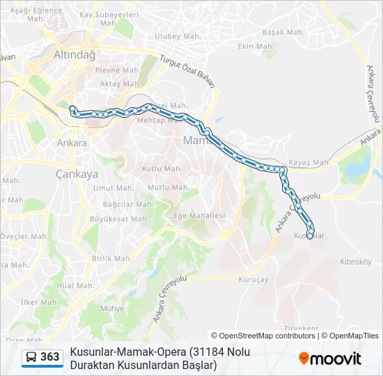 363 Bus Line Map