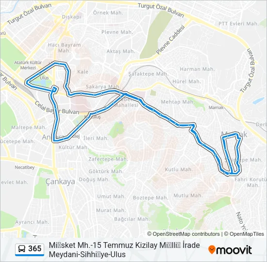 365 Bus Line Map