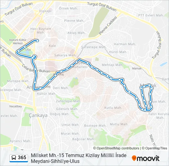 365 Bus Line Map