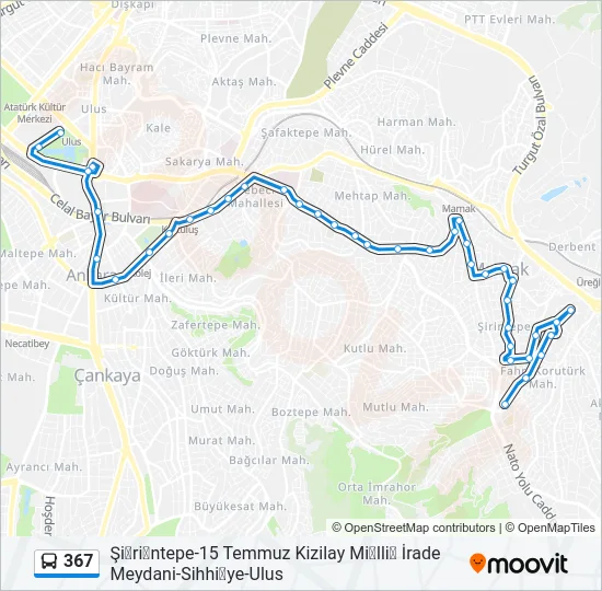 367 Bus Line Map