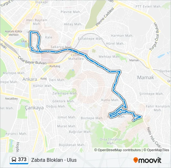 373 Bus Line Map