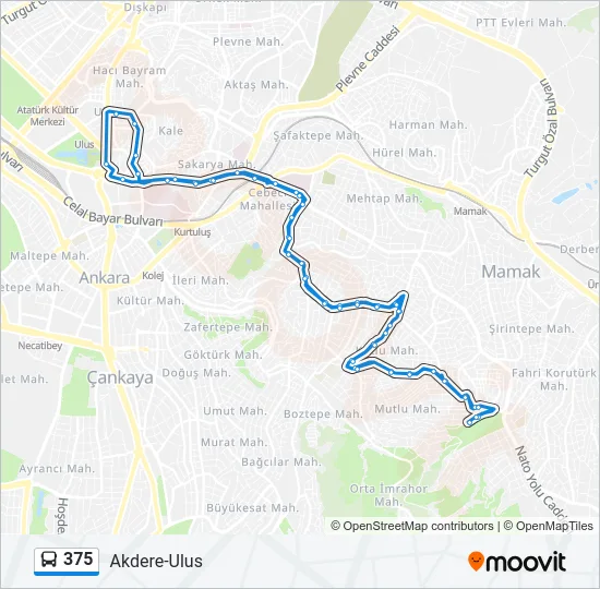 375 Bus Line Map