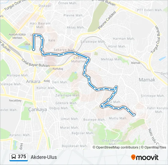 375 Bus Line Map