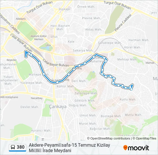 380 Bus Line Map