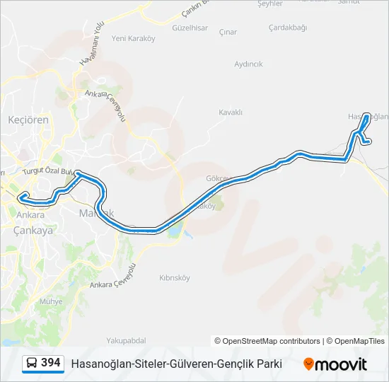 394 Bus Line Map