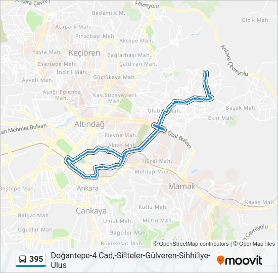 395 Bus Line Map
