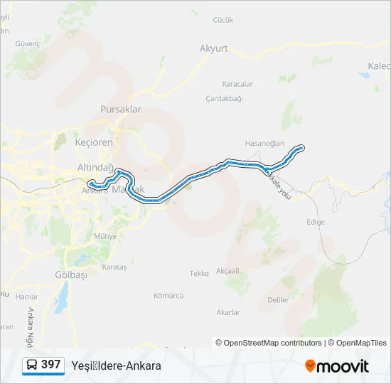 397 Bus Line Map