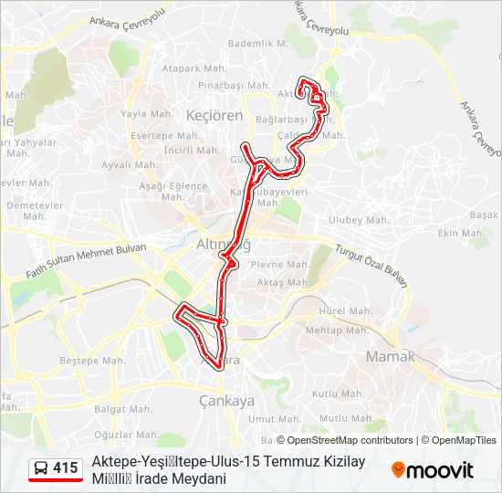 415 Bus Line Map