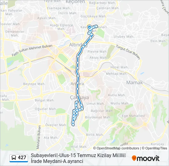 427 Bus Line Map