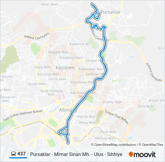 437 Bus Line Map