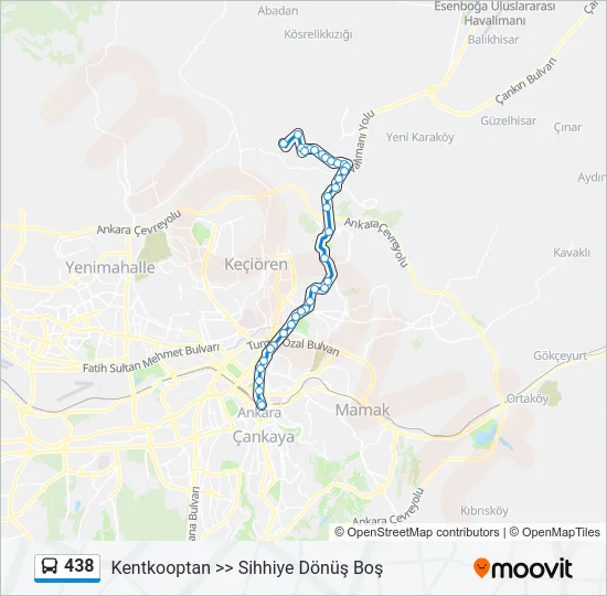 438 Bus Line Map