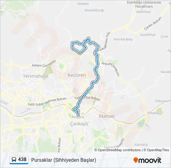 438 Bus Line Map
