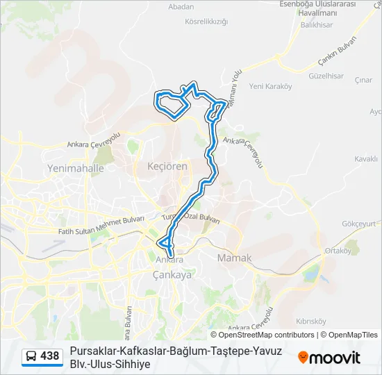 438 Bus Line Map