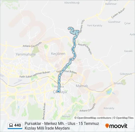 440 Bus Line Map