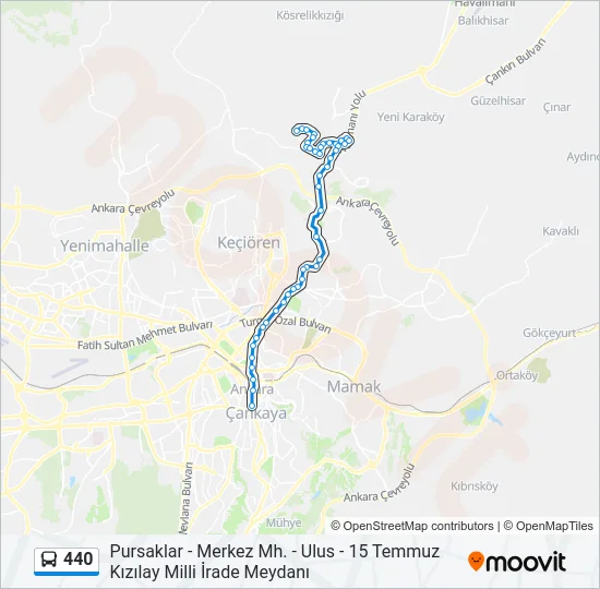 440 Bus Line Map