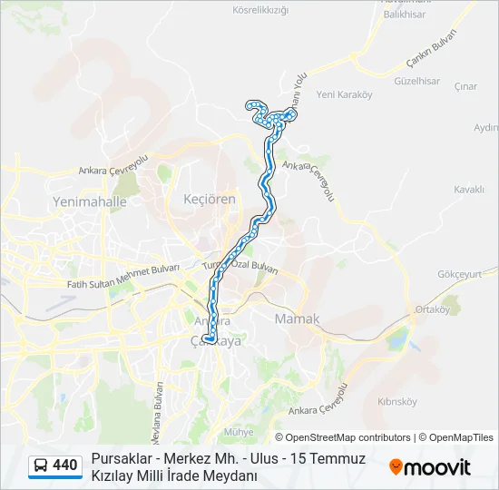 440 Bus Line Map