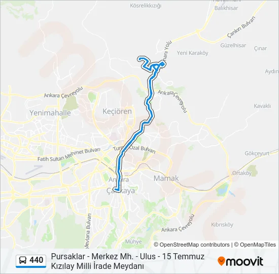 440 Bus Line Map