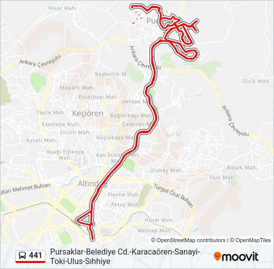 441 Bus Line Map