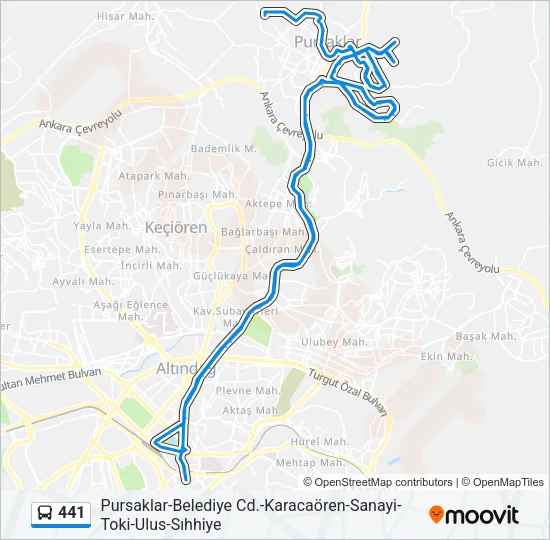 441 Bus Line Map