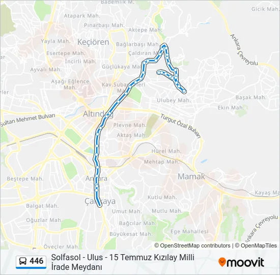 446 Bus Line Map