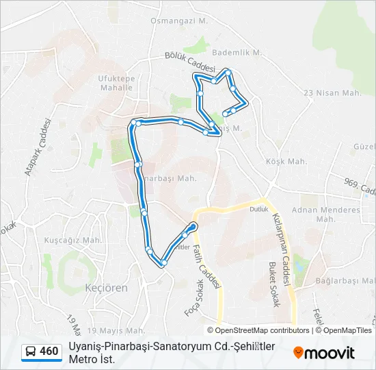 460 Bus Line Map