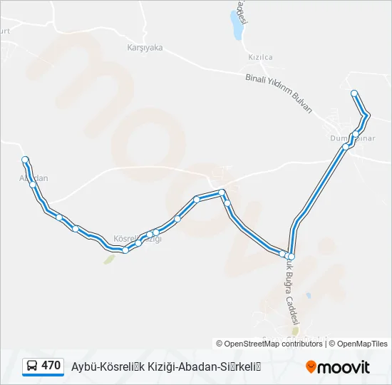 470 Bus Line Map