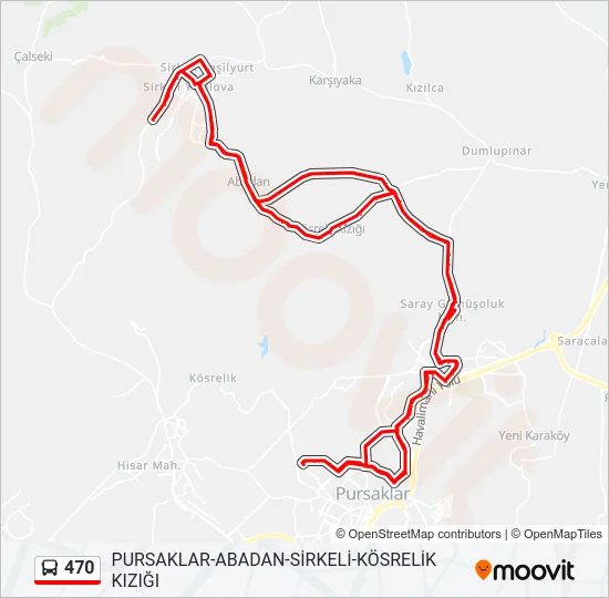 470 Bus Line Map