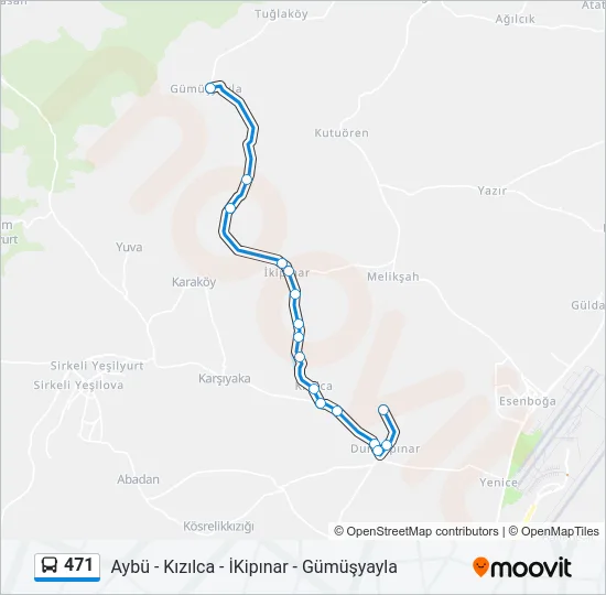 471 Bus Line Map