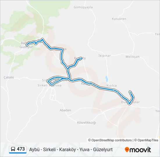 473 Bus Line Map