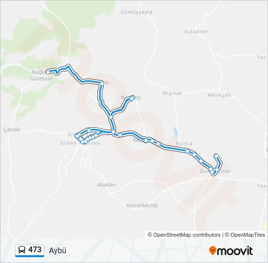 473 Bus Line Map