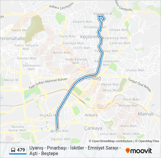 479 Bus Line Map