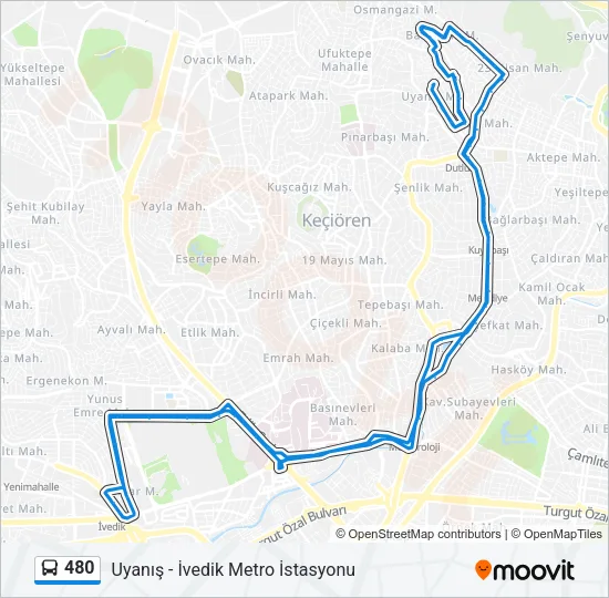 480 Bus Line Map