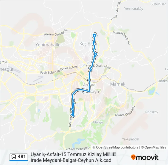 481 Bus Line Map
