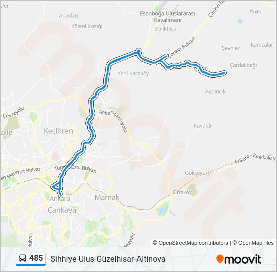 485 Bus Line Map