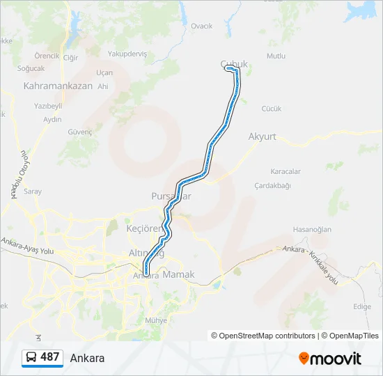487 Bus Line Map