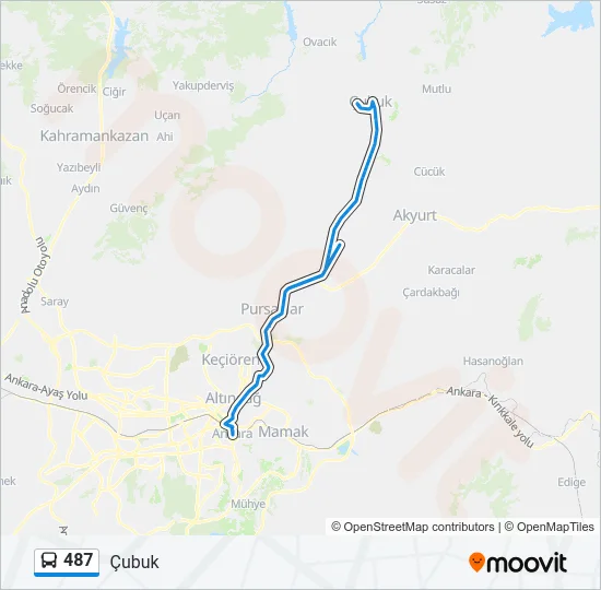 487 Bus Line Map