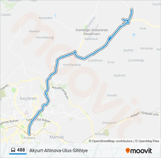 488 Bus Line Map