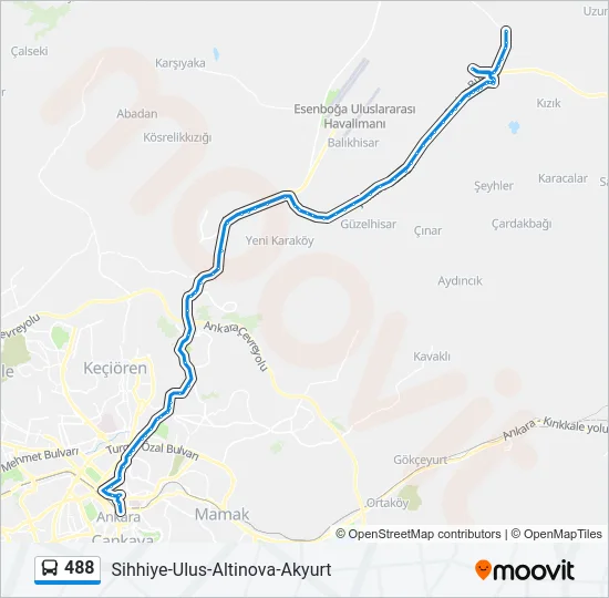 488 Bus Line Map