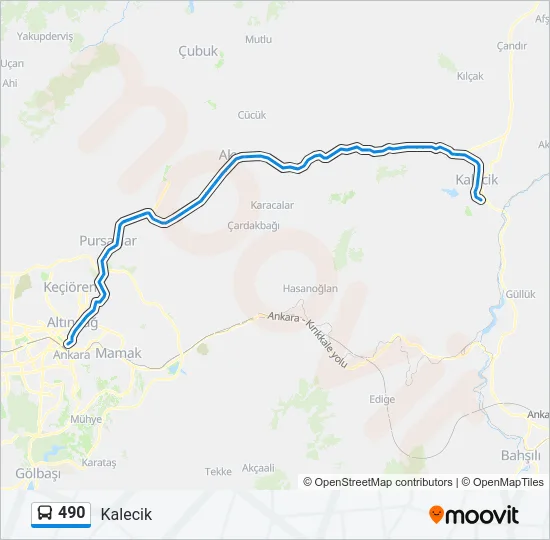 490 Bus Line Map