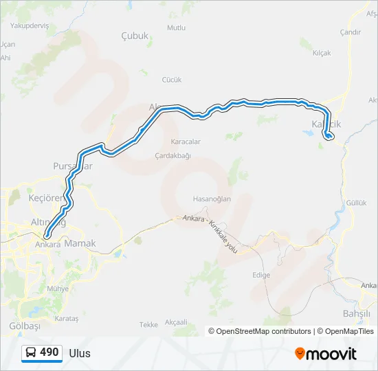 490 Bus Line Map