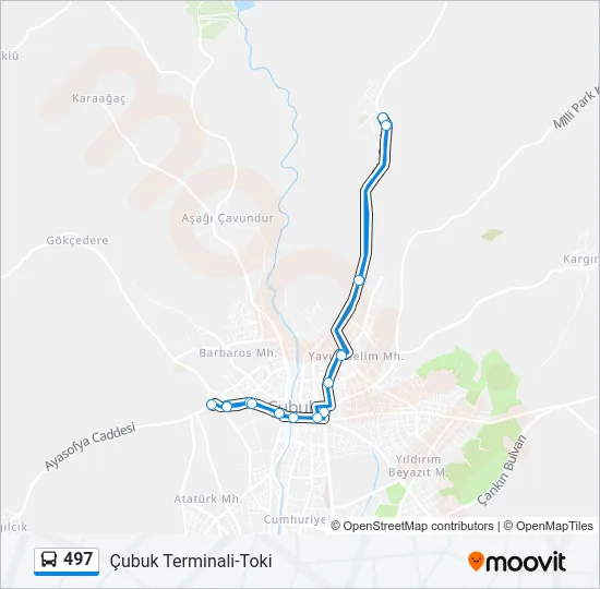 497 Bus Line Map
