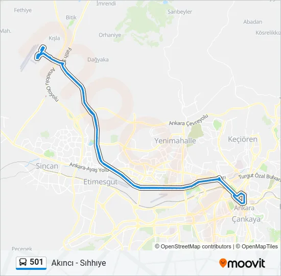 501 Bus Line Map