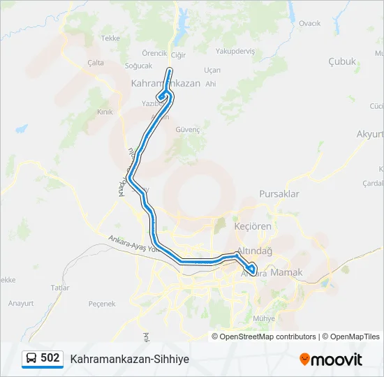 502 Bus Line Map