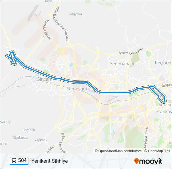 504 Bus Line Map