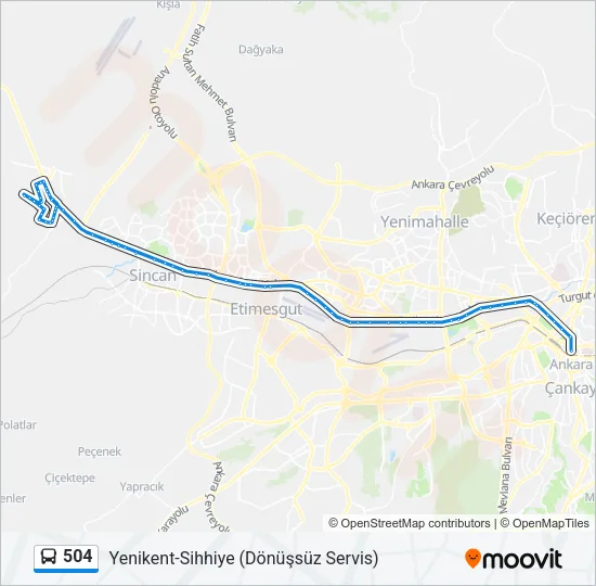 504 Bus Line Map