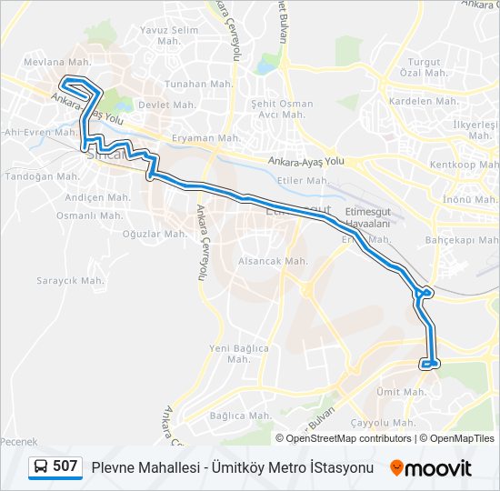 507 Bus Line Map